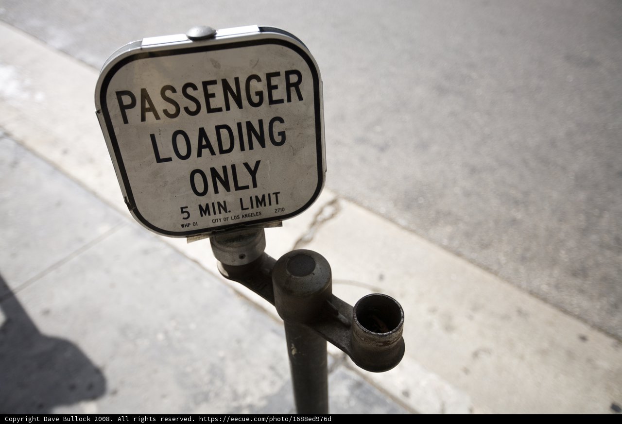 Passenger Loading Only Sign