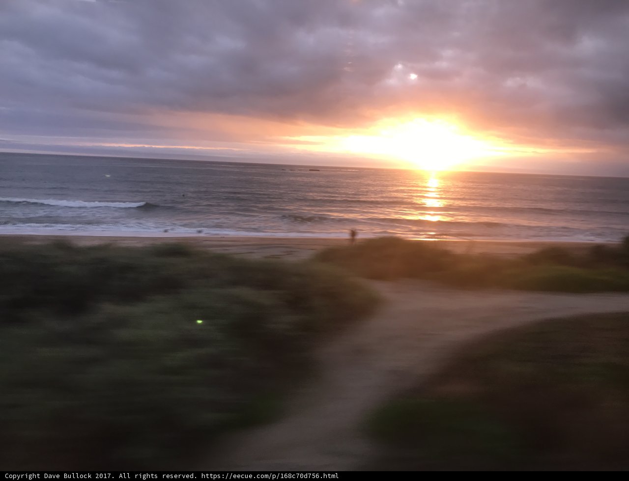 Train Window Sunset