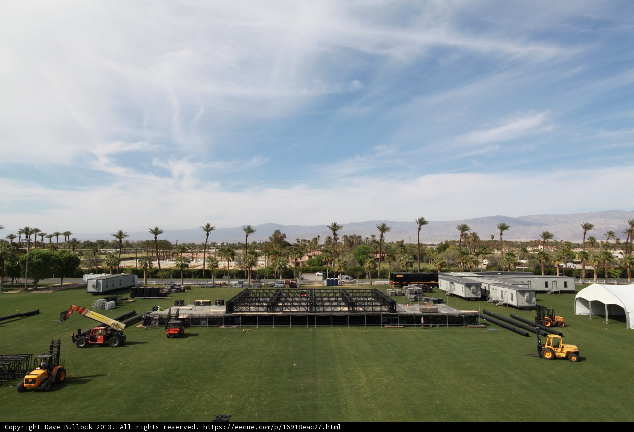 Stage Set-Up for Coachella Music Festival - Day 2