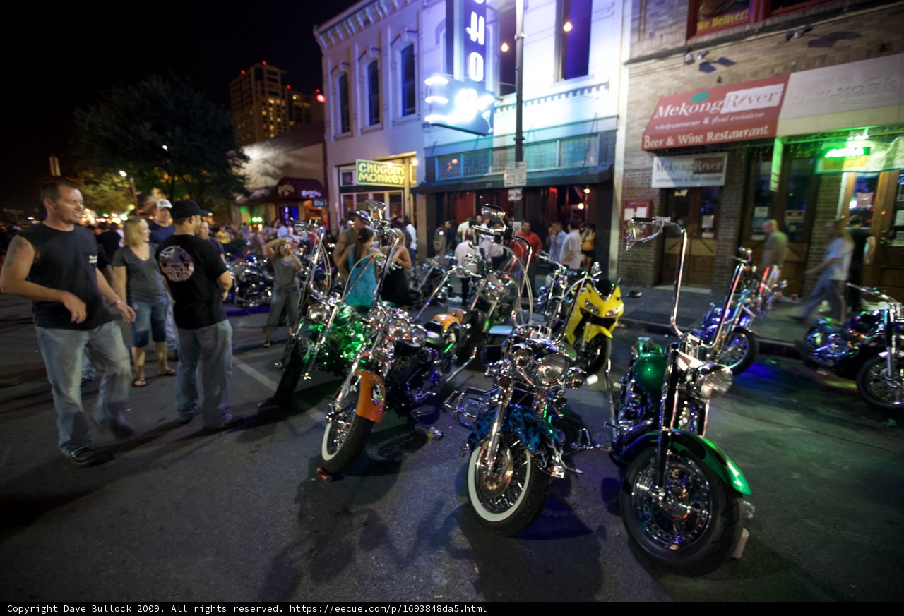 Motorcycle Enthusiasts Gathered in Austin
