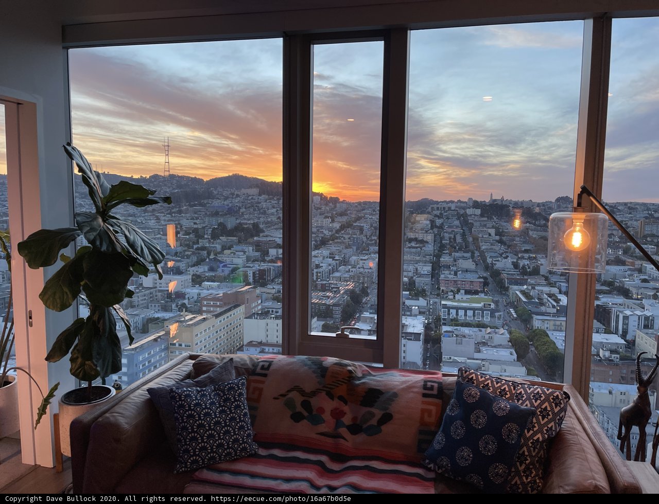 Sunset View from the Living Room Couch