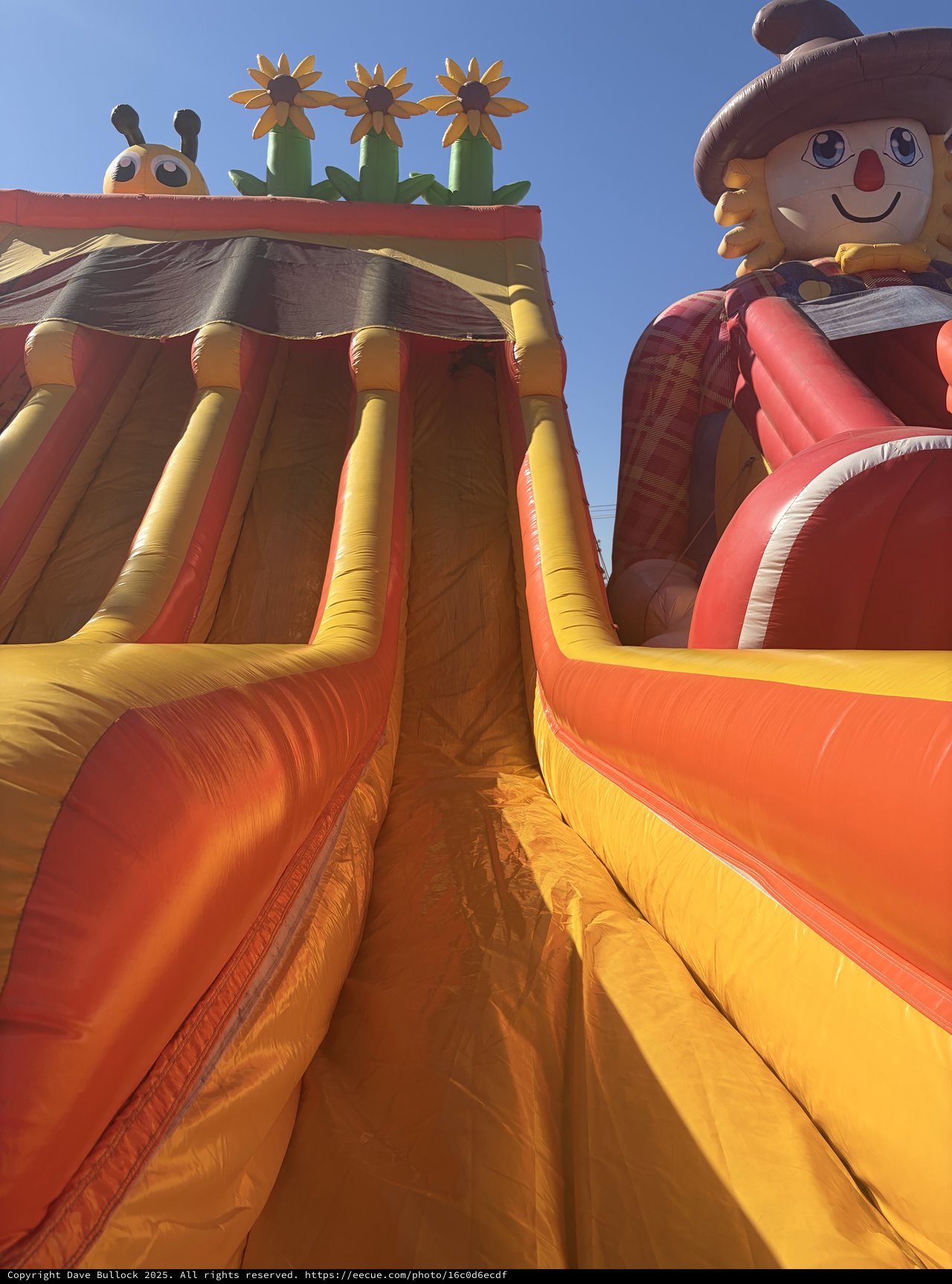 Giant Autumn Harvest Inflatable Slide at Festival