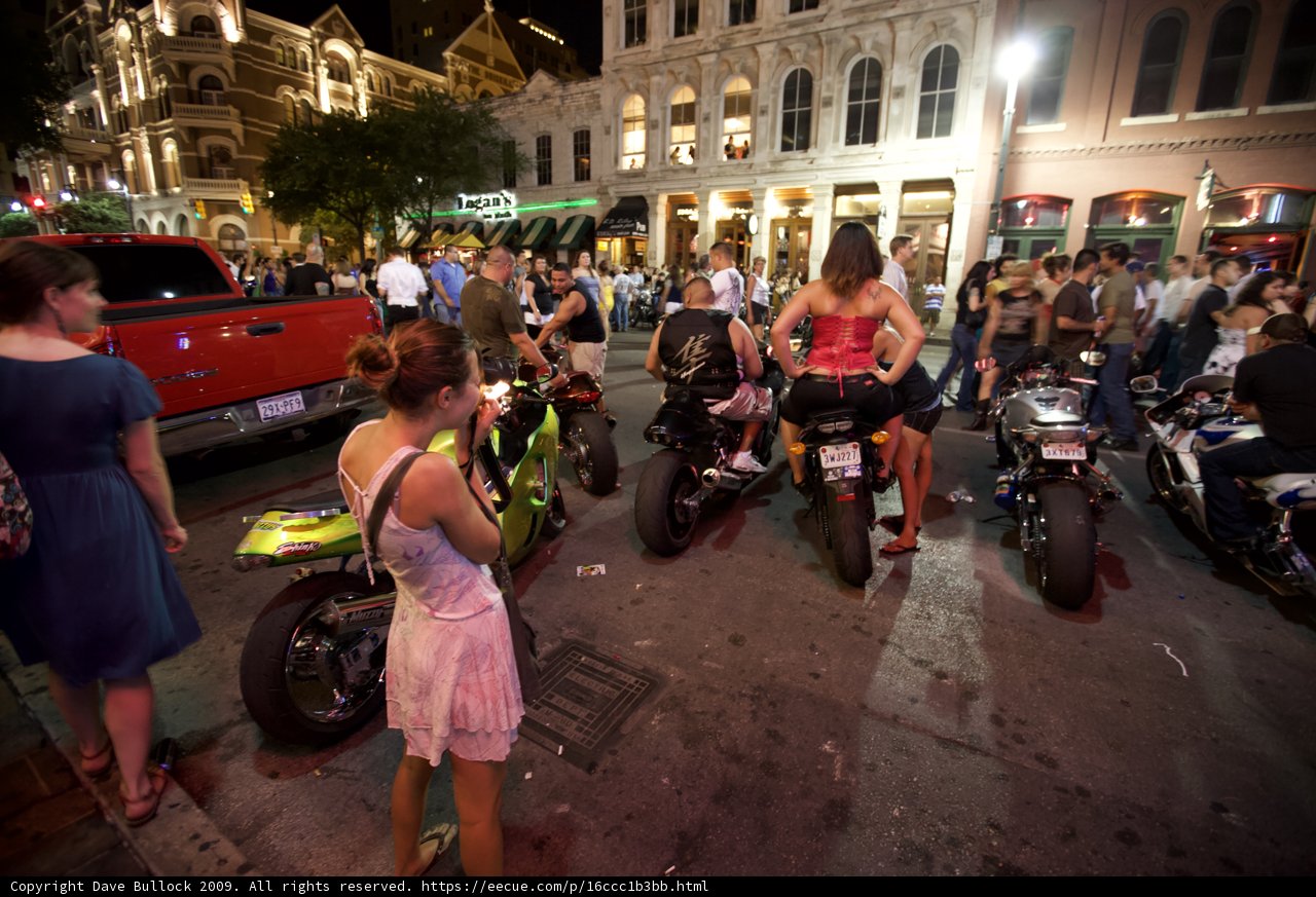Nighttime Motorcycle Meetup