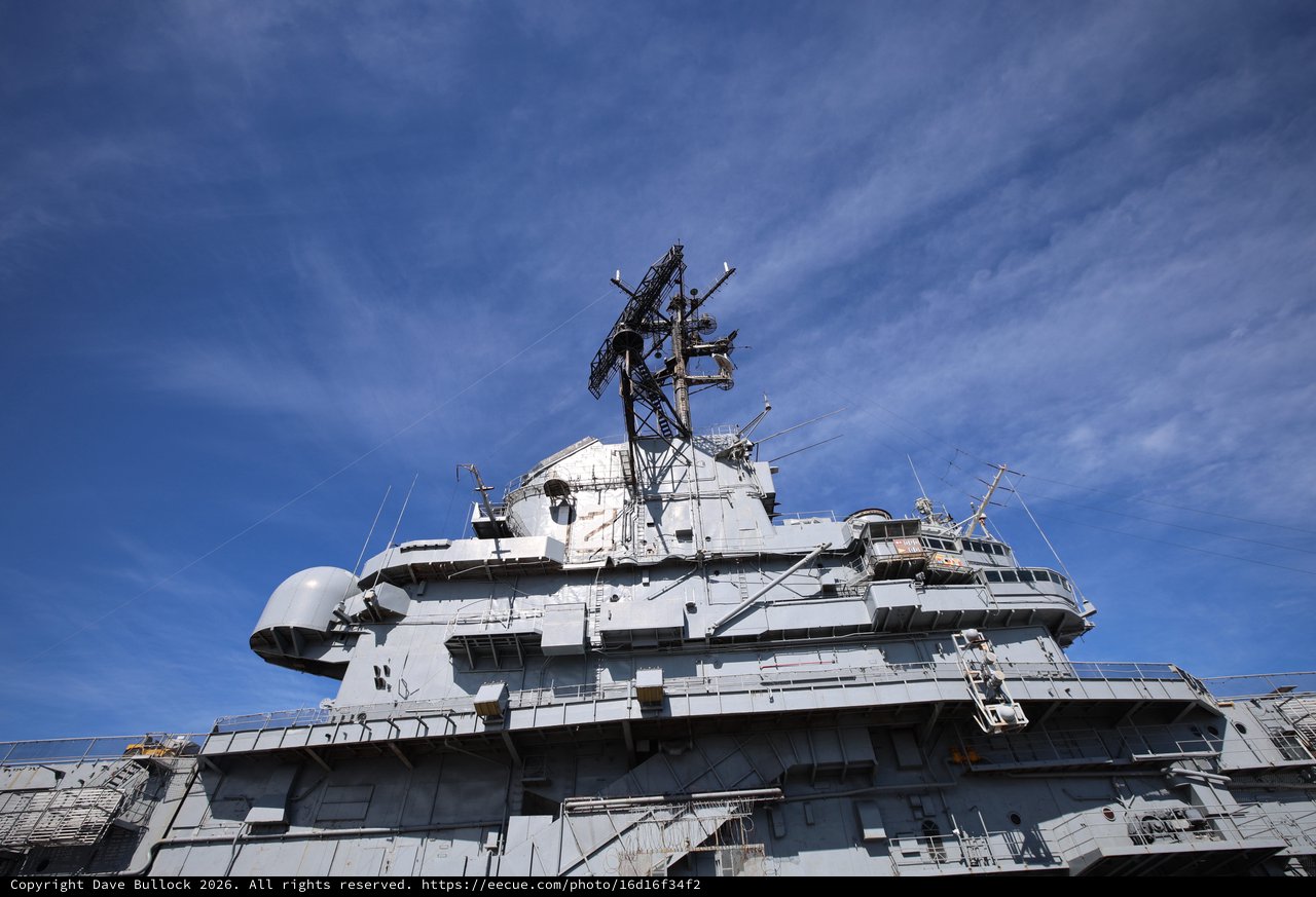 USS Hornet Aircraft Carrier Island Superstructure