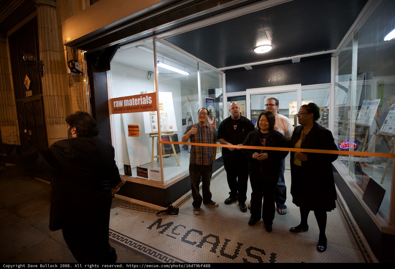 Group of People Outside Clothing Store