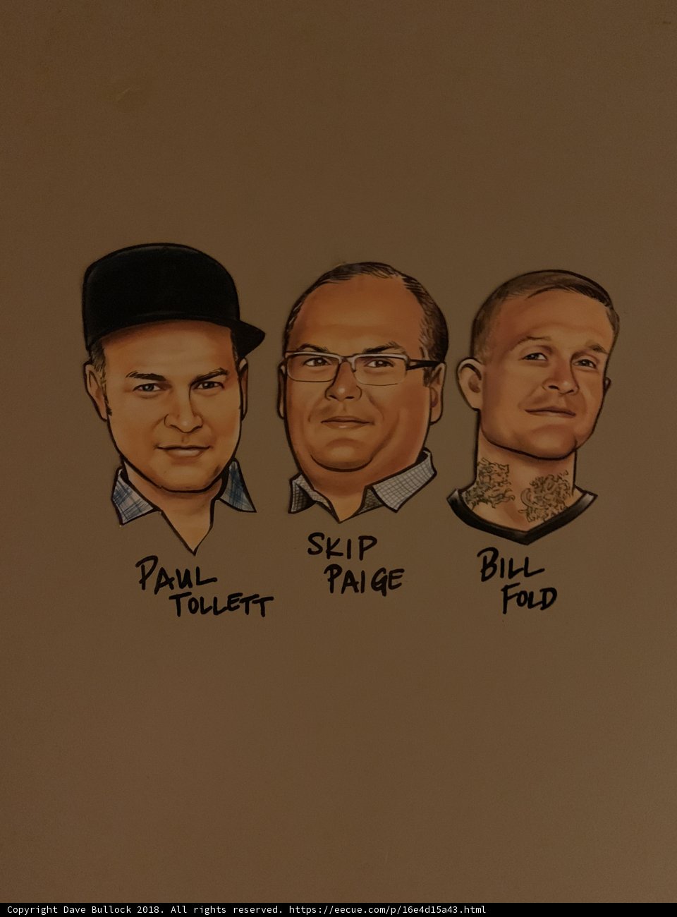 Three Men on a Wall