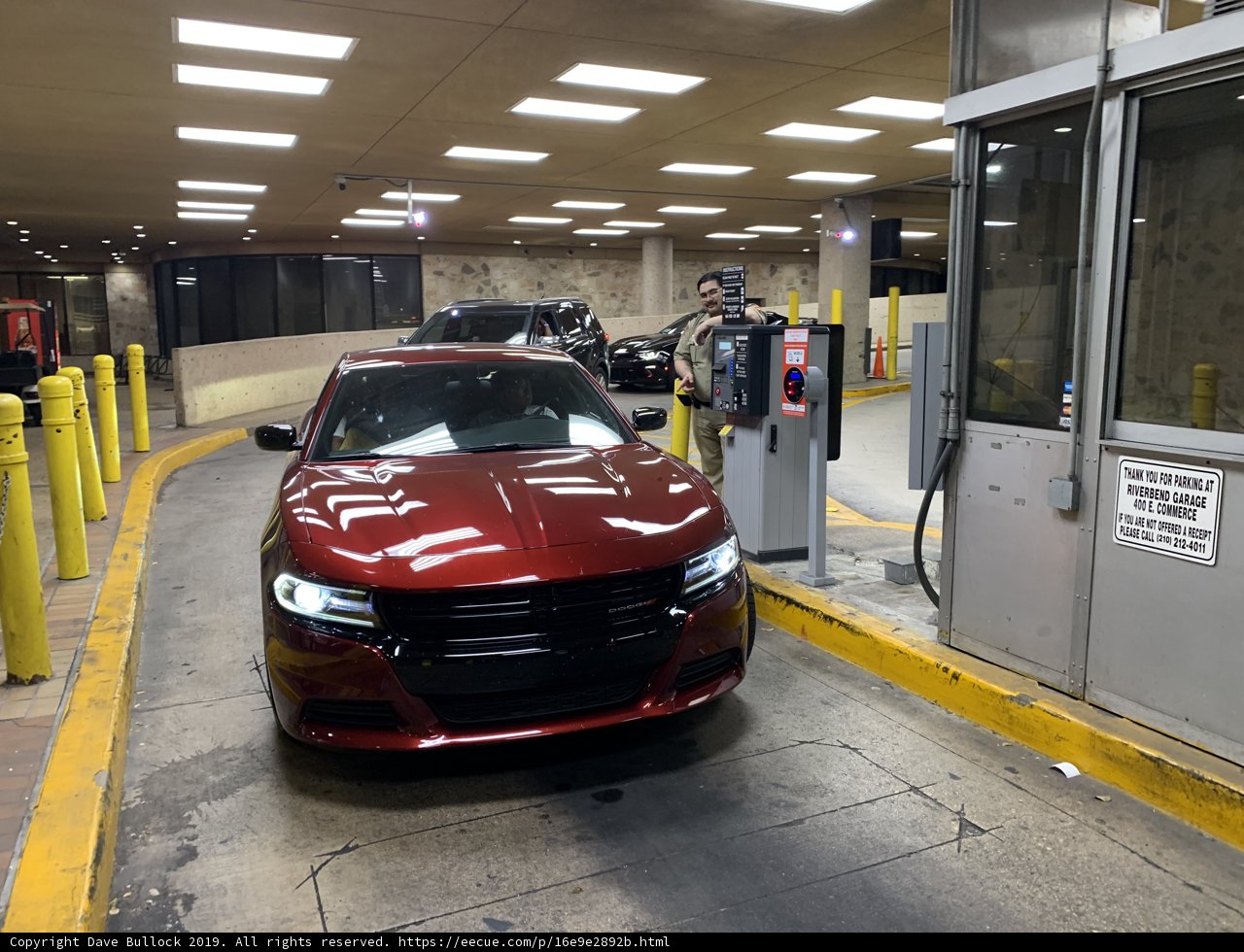 Red Sports Car in San Antonio Parking Garage