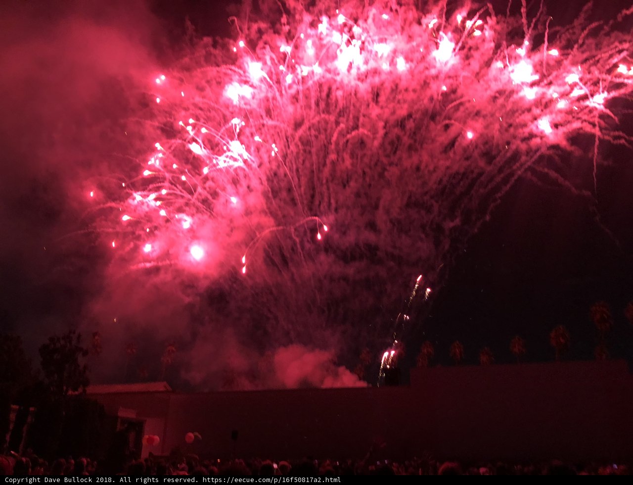 Disneyland Fireworks Light Up the Night Sky