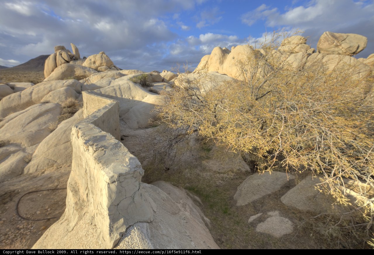 Majestic Rock Formation in Joshua Tree Desert