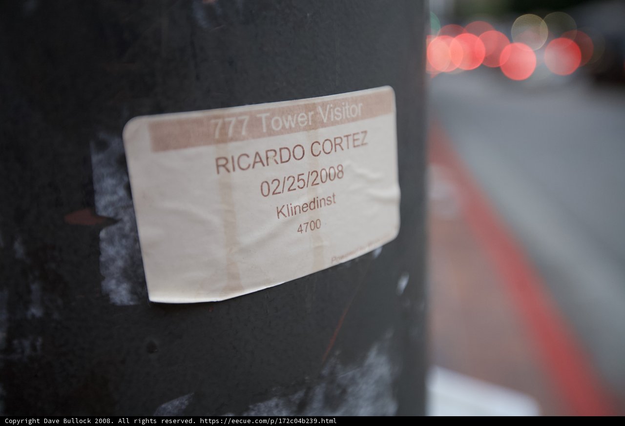 Restaurant Sticker on a Pole