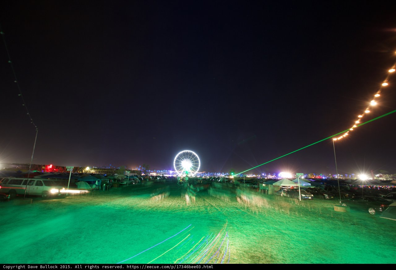 LED Trails on Green Field