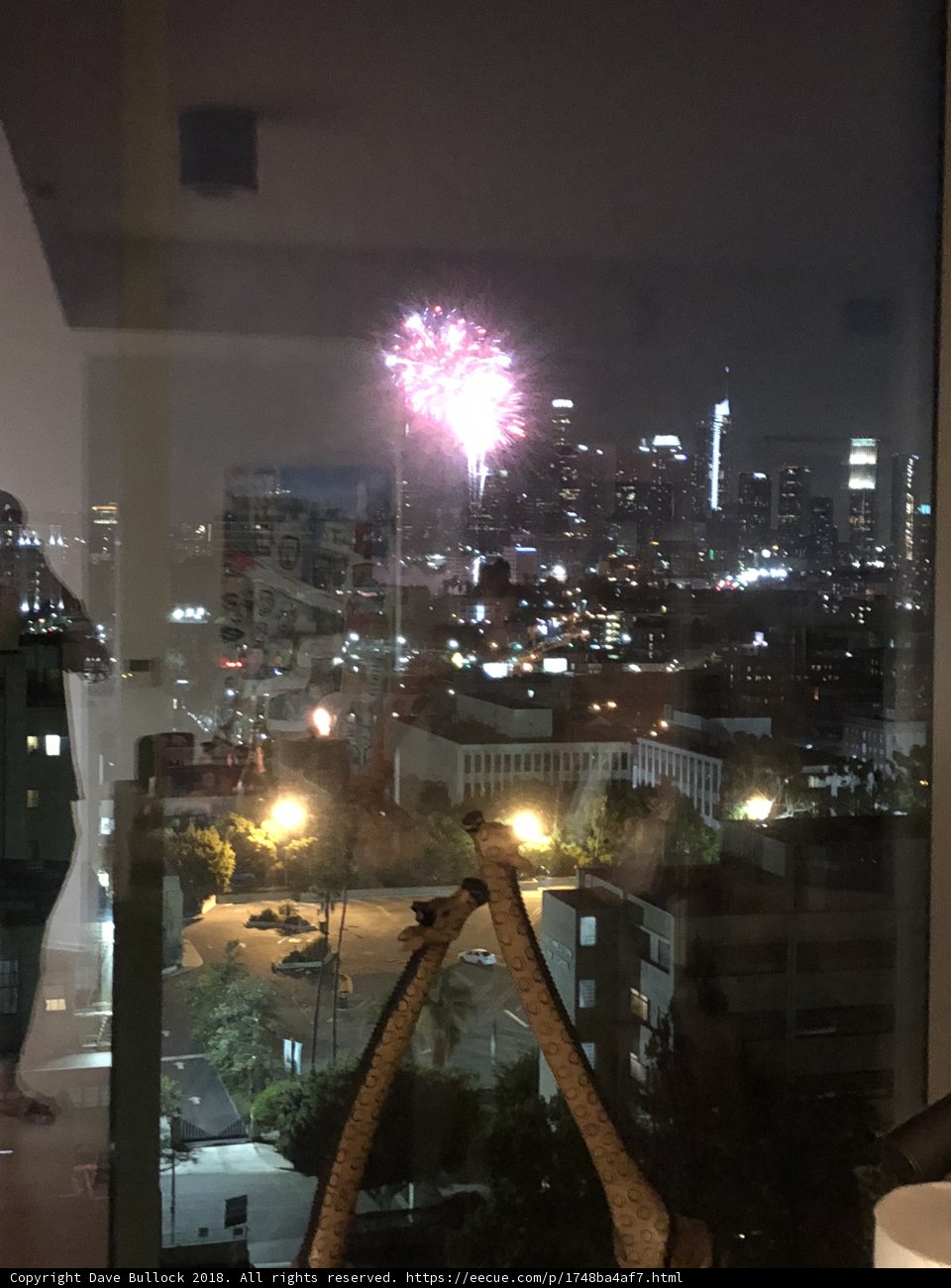 City Lights and Fireworks