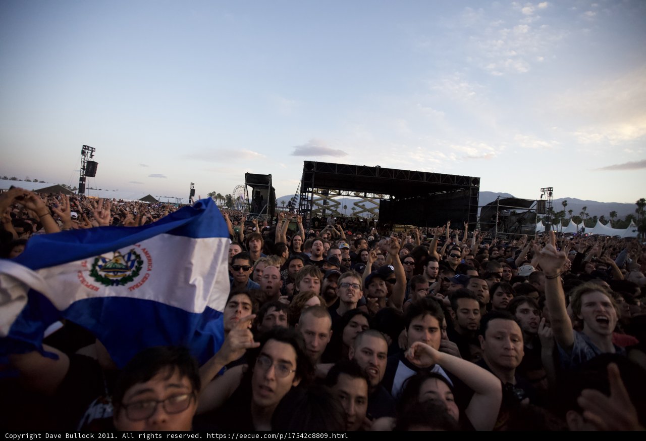Big Four Concertgoers Wave Flag