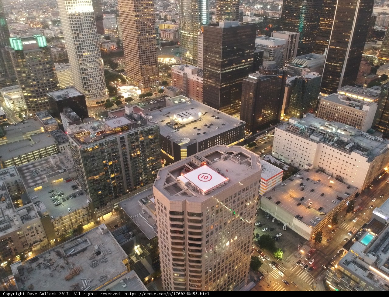 Sky-high view of downtown LA