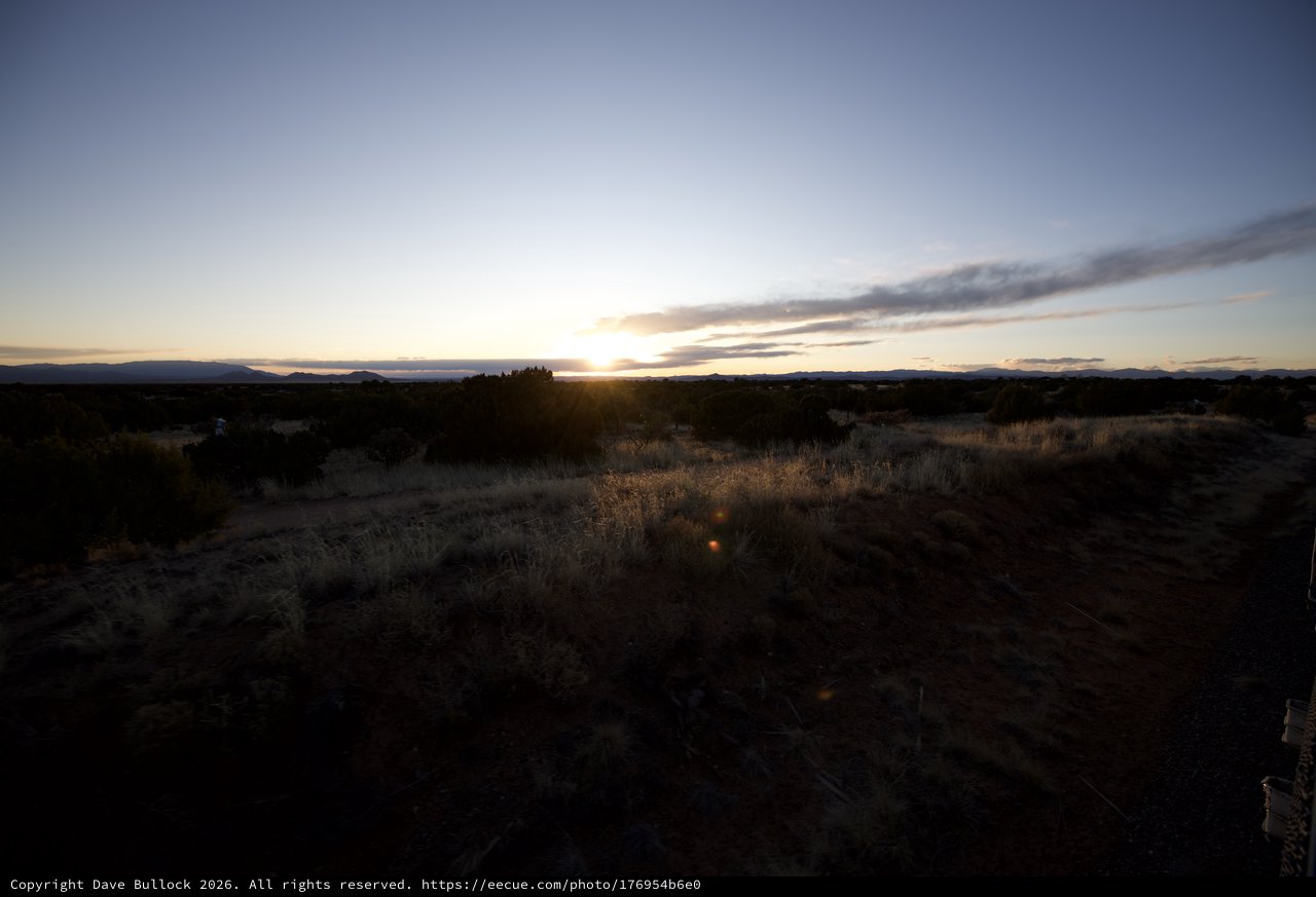 Desert Sunset Over New Mexico Scrubland