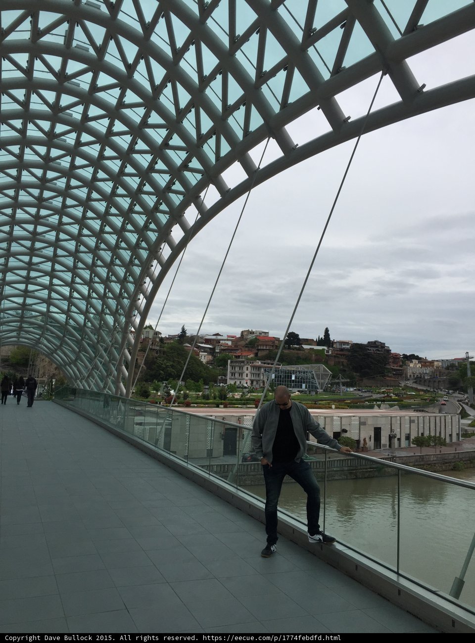 Leaning on the Bridge Railing