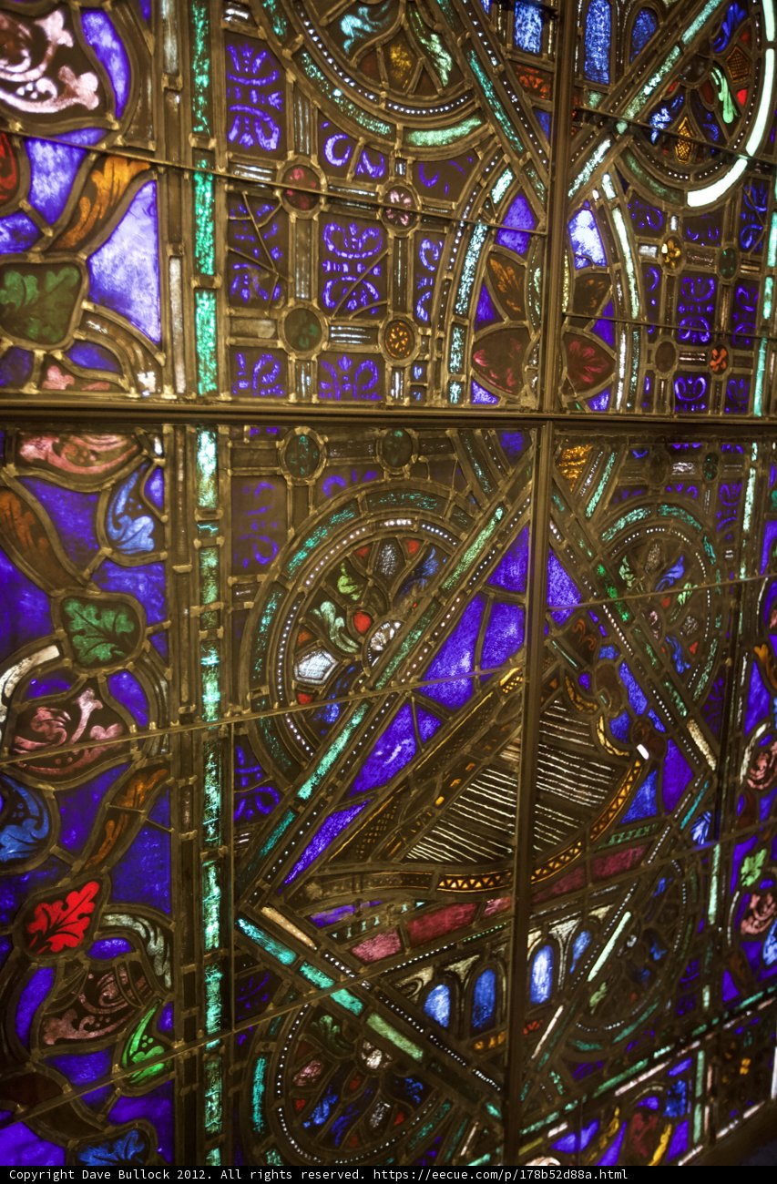 Colorful View of Stained Glass Window in St. James Chapel
