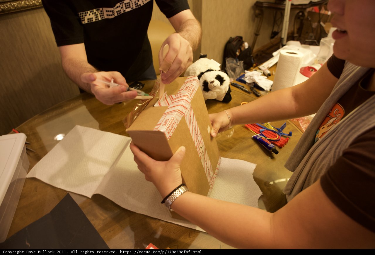 Cutting through the Plywood Box