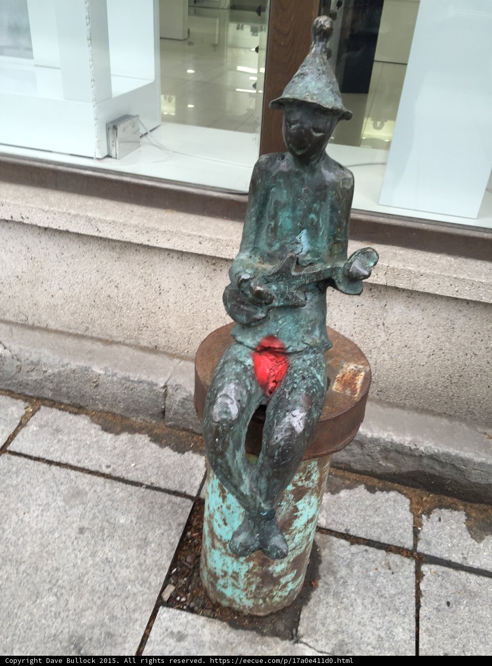 Guitarist on Hydrant Sculpture