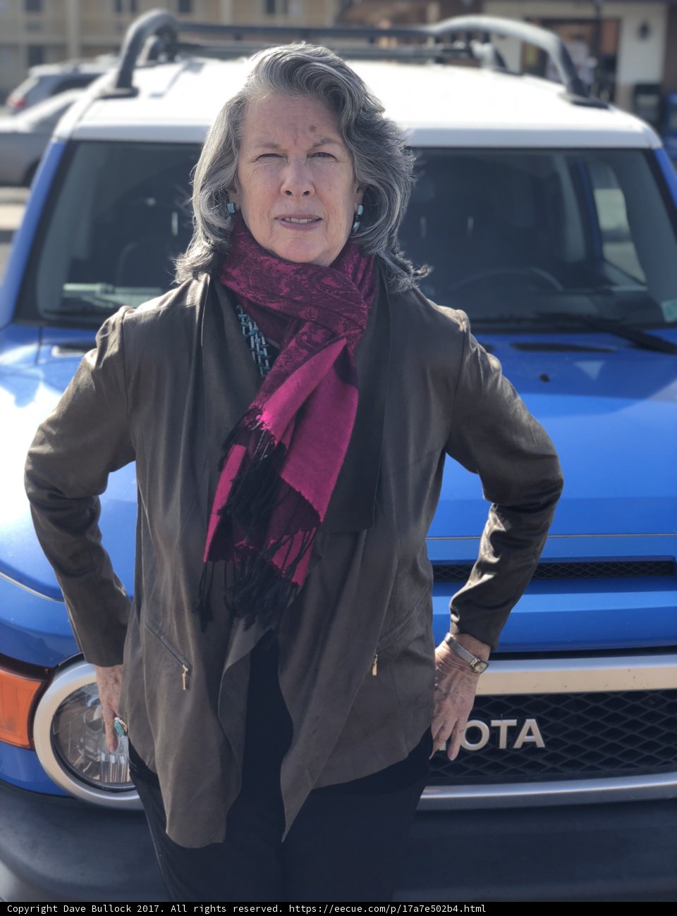 Rhoda B and her Blue Toyota Truck