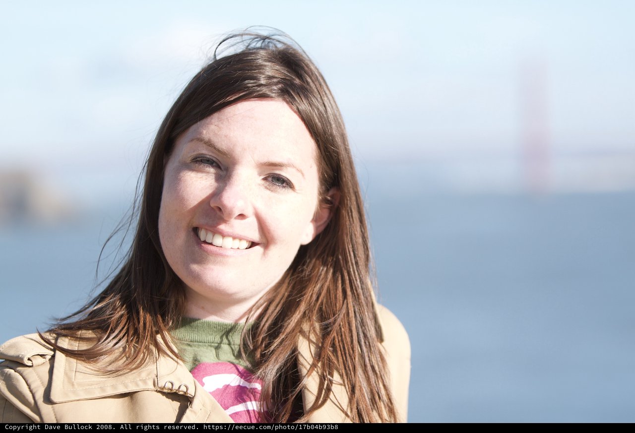 Smiling Woman Portrait by San Francisco Bay