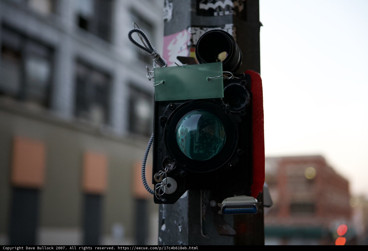 Stickered Traffic Light