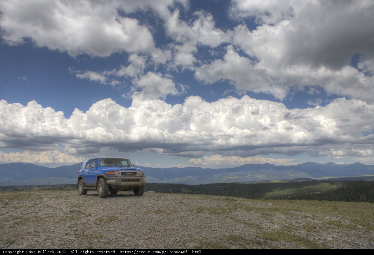 FJ Cruiser atop Elk Mountain