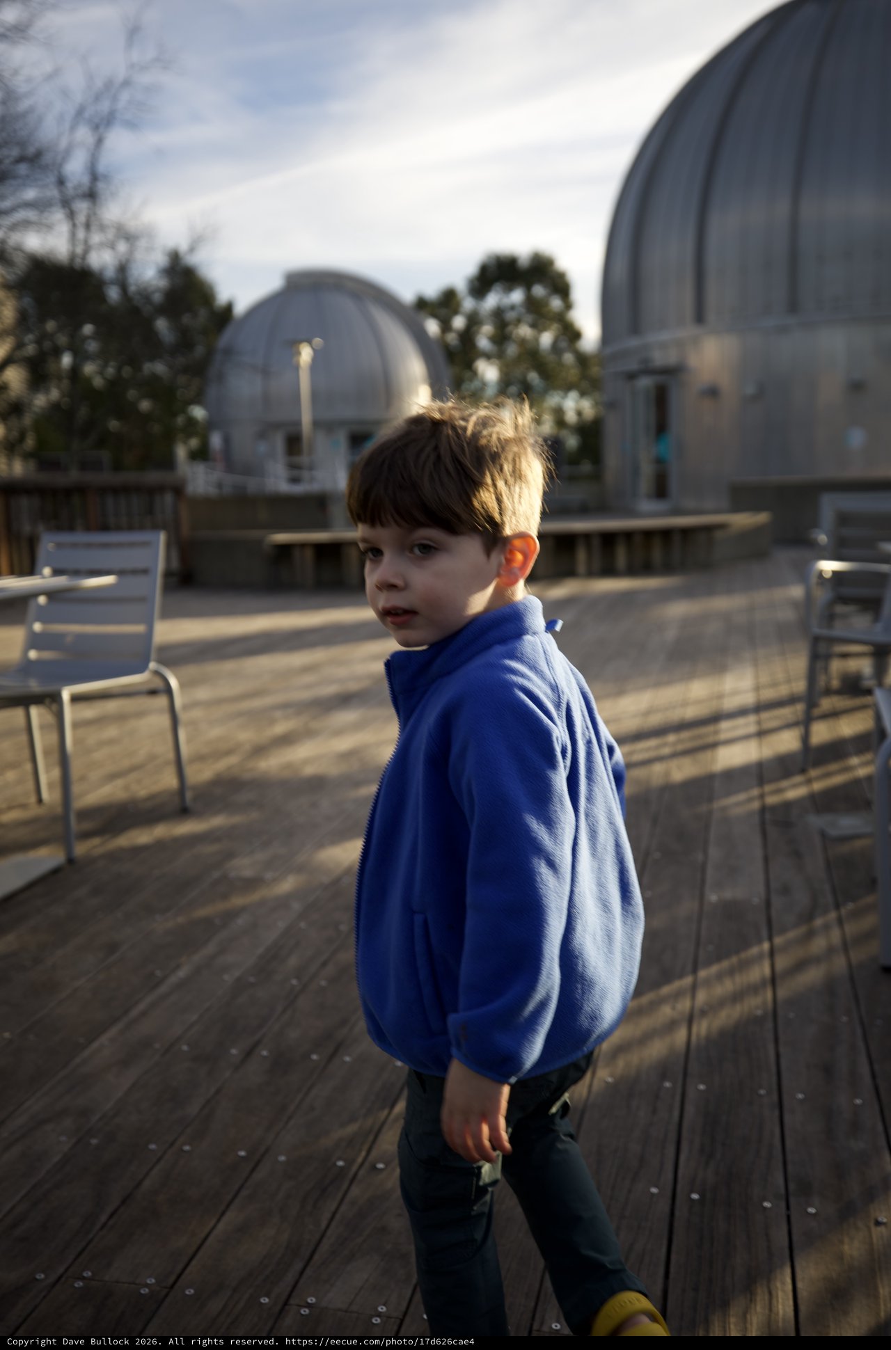 Young Boy at Chabot Space and Science Center Observatory