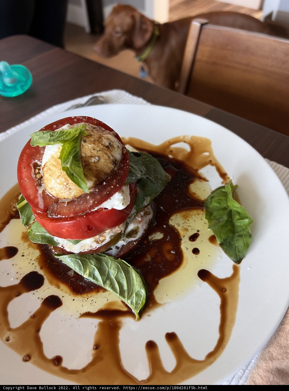 Tomato and Egg Caprese Plate