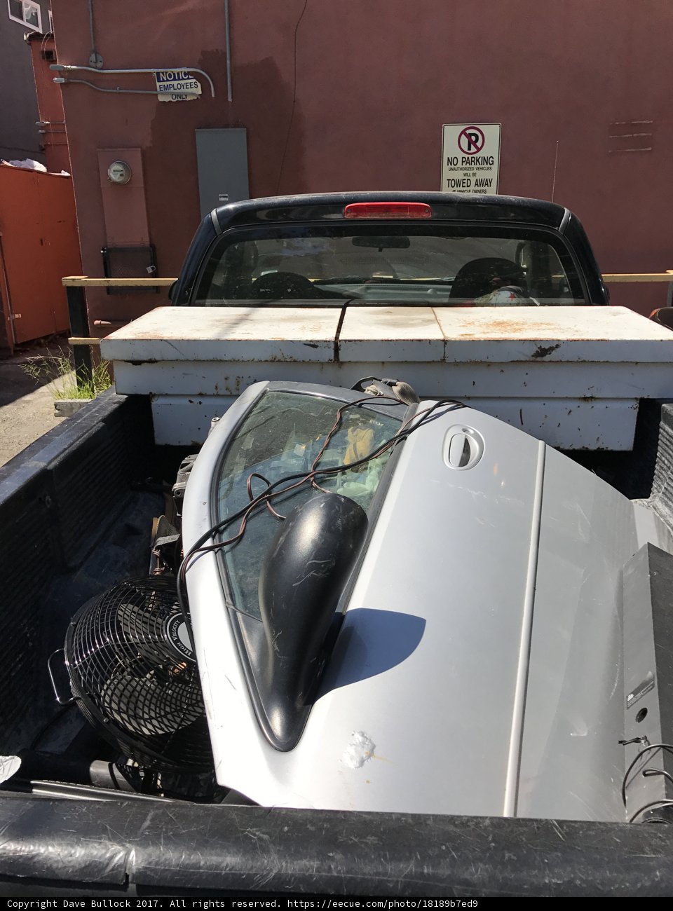 Broken Windshield Pickup Truck