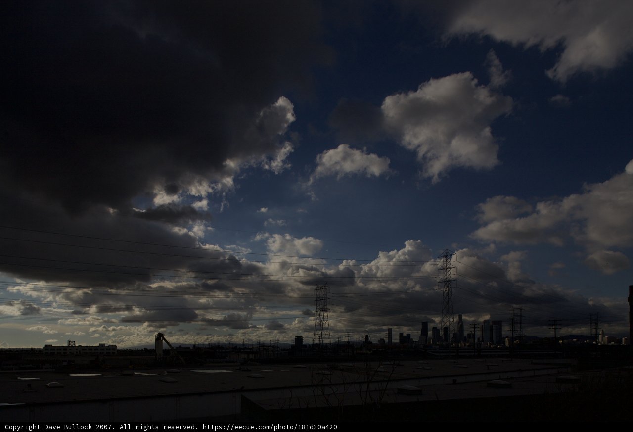 Stormy Skies over Cityscape