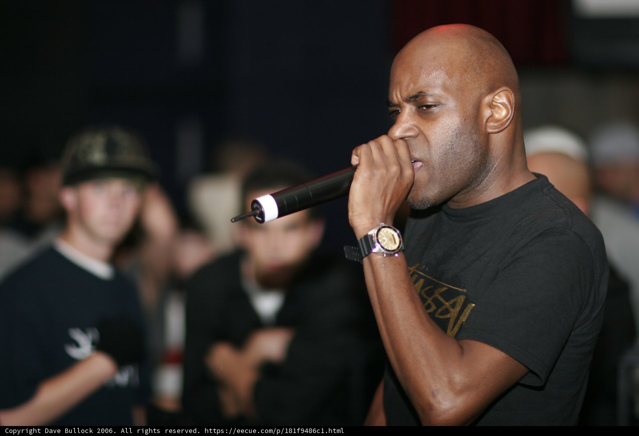 MC Q rocks the crowd with his microphone skills