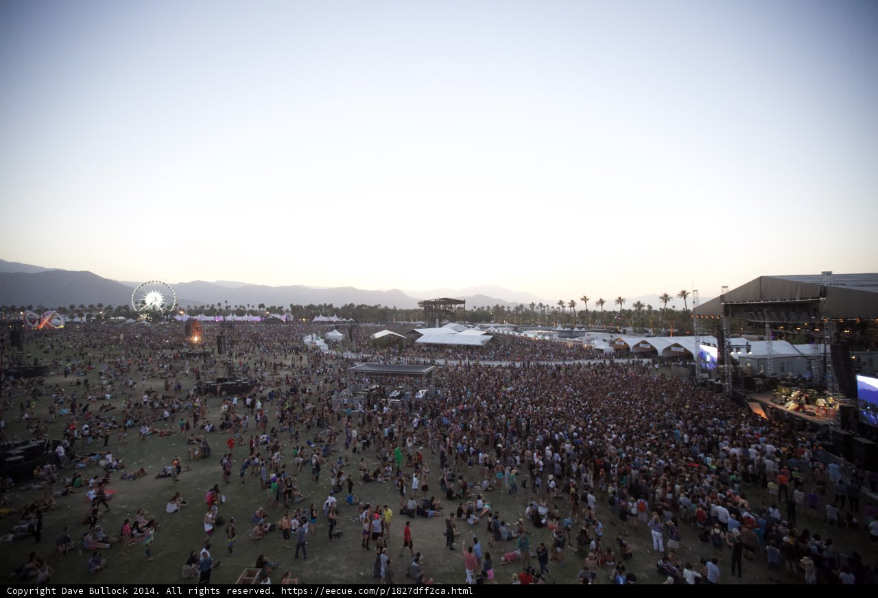 Coachella Crowd in the Desert Hills
