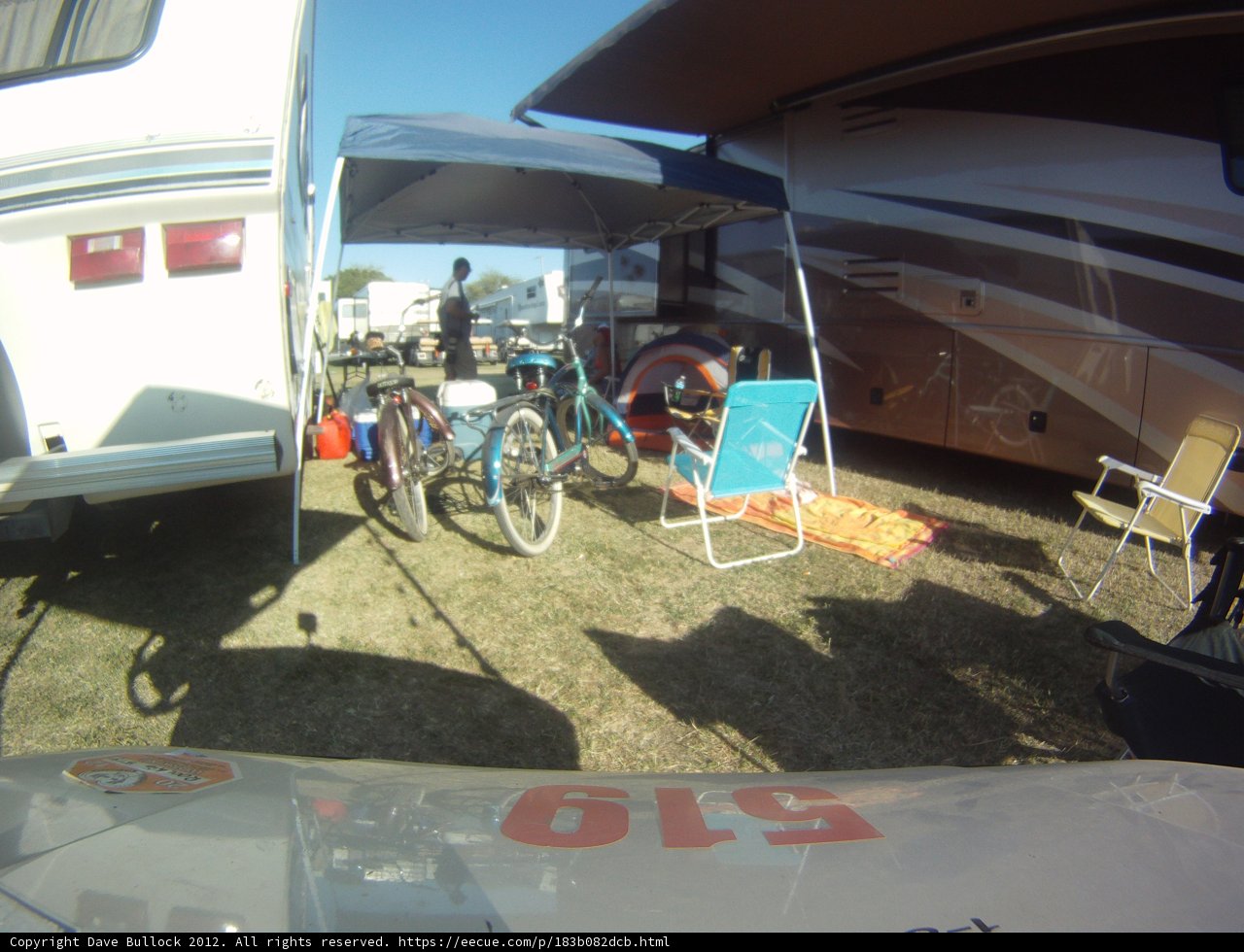 Bike and Tent in the Open Field