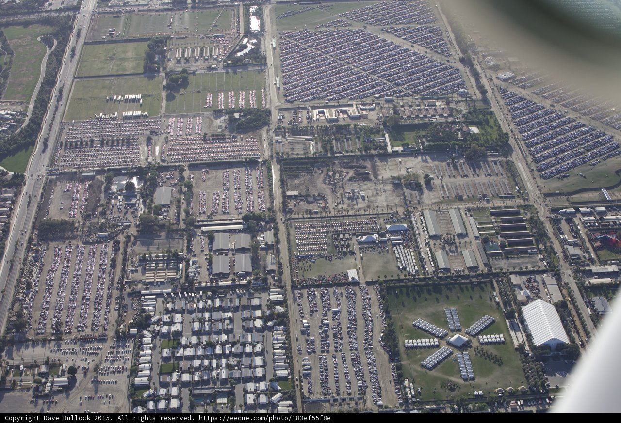 Aerial View of Massive Parking Lot
