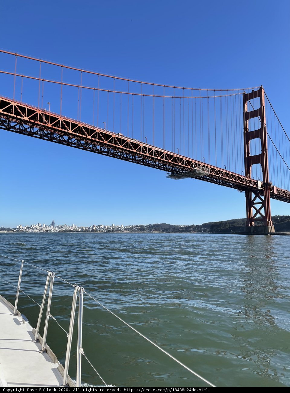 Golden Gate Bridge Reflection in the Calm Waters