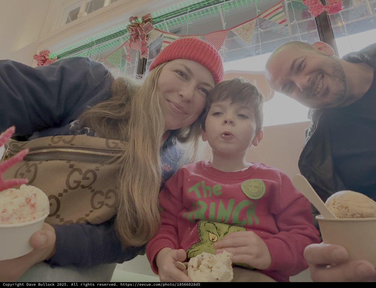 Family Holiday Treat at Ice Cream Shop