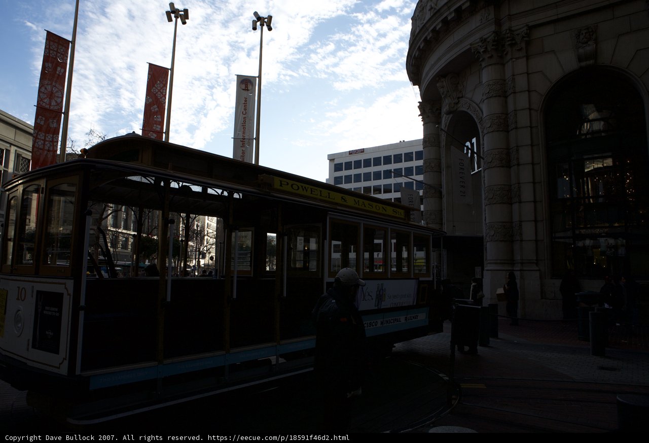 Trolley Car Parked in Urban Metropolis