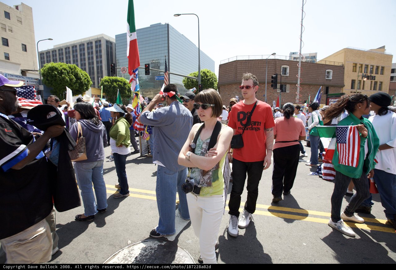 Woman Amongst the Mayday Rally Crowd