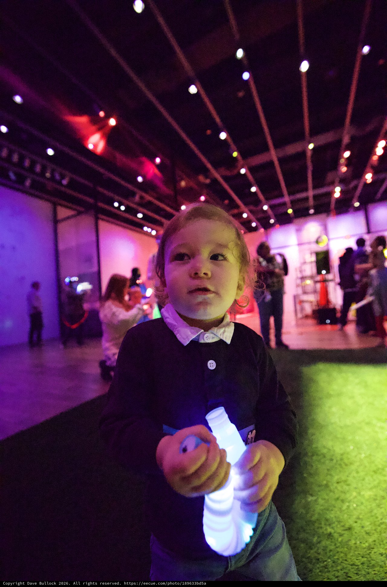 Young Girl at Baby Rave Interactive Light Exhibition