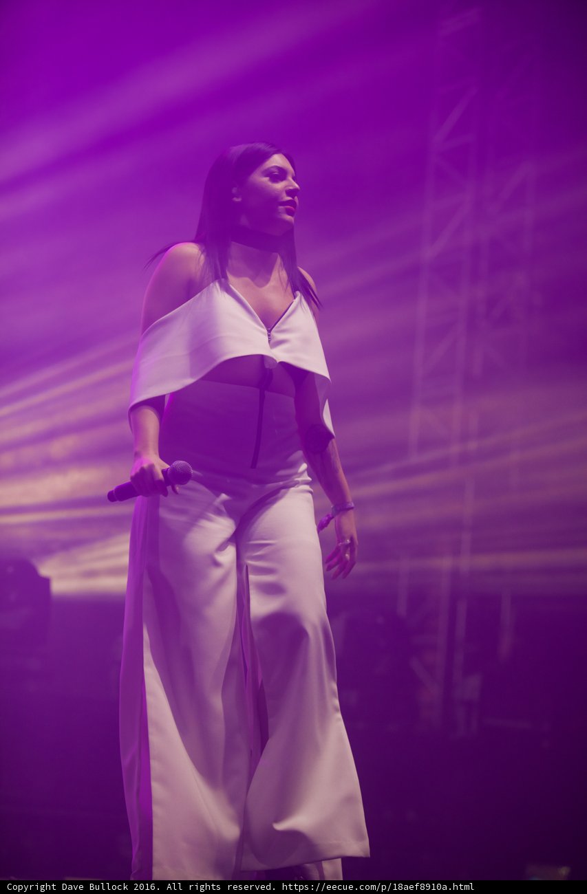 Solo Performance under the Purple Lights