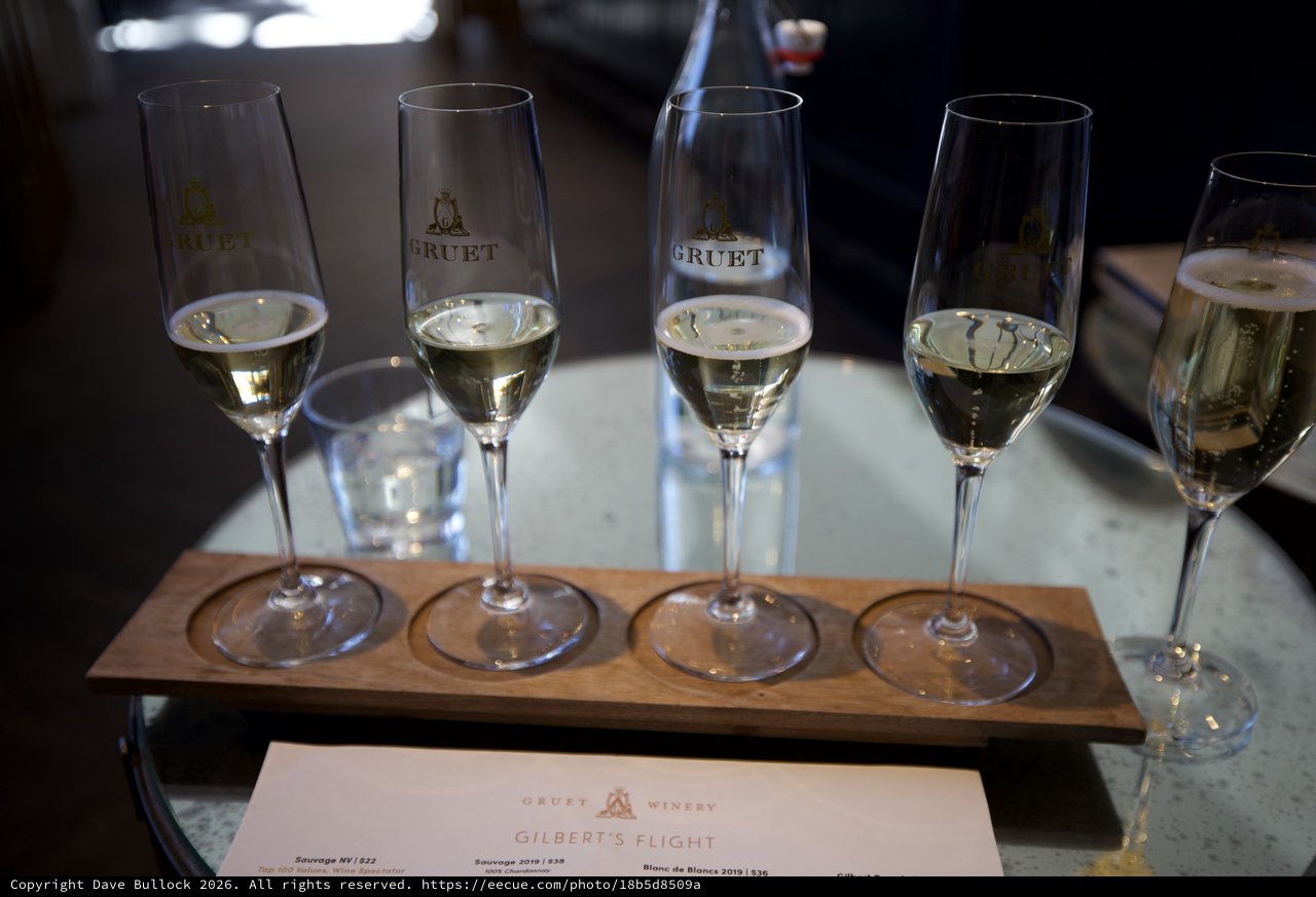 Wine Tasting Flight at Gruet Winery