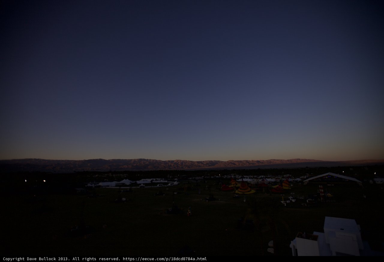 Sunset over the Coachella Mountains