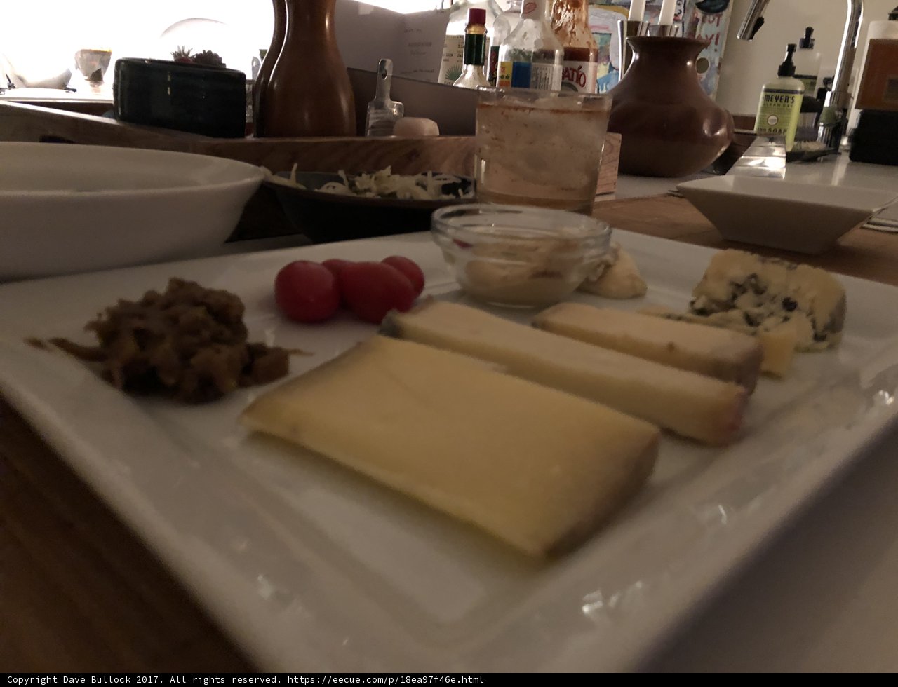 Cheese and Crackers on a Plate