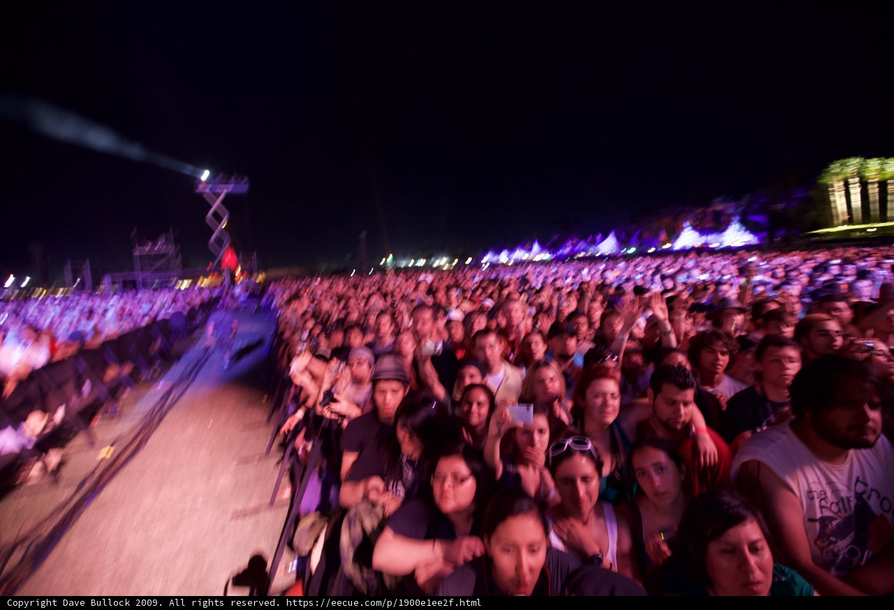 Nighttime Concert Crowd