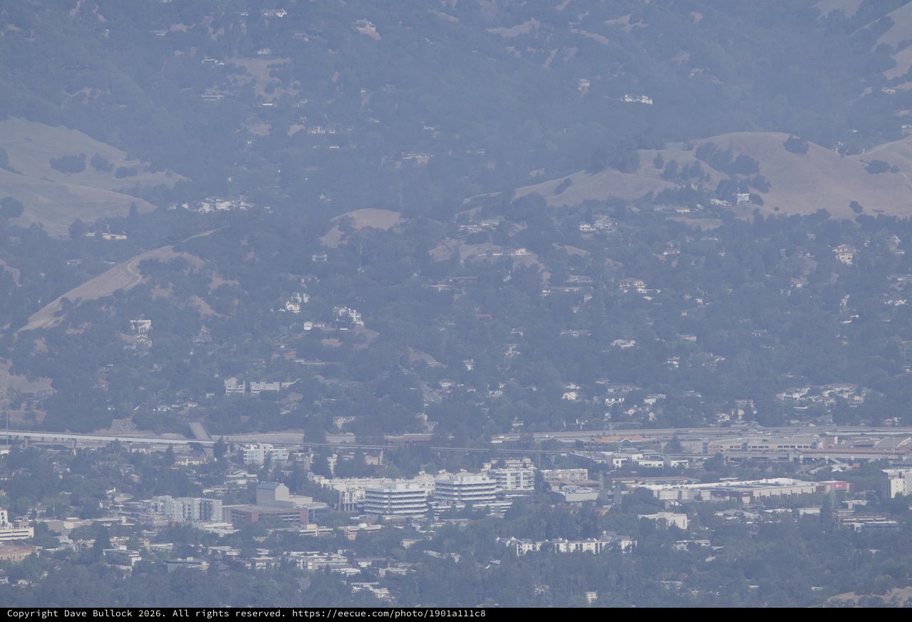 Hazy Bay Area Suburbs Stretch Toward Rolling Hills