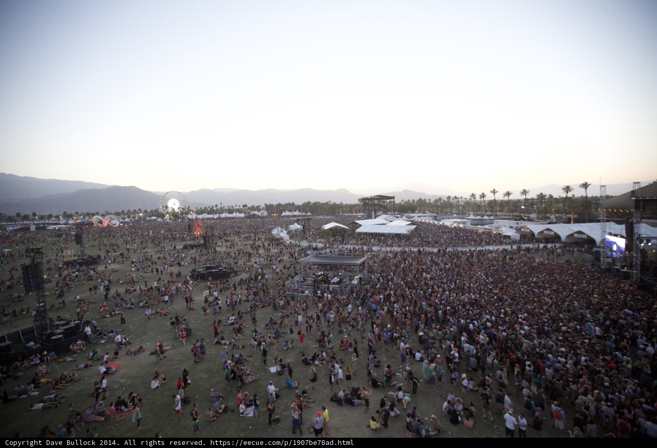 Concert Crowd Takes Over the Hill