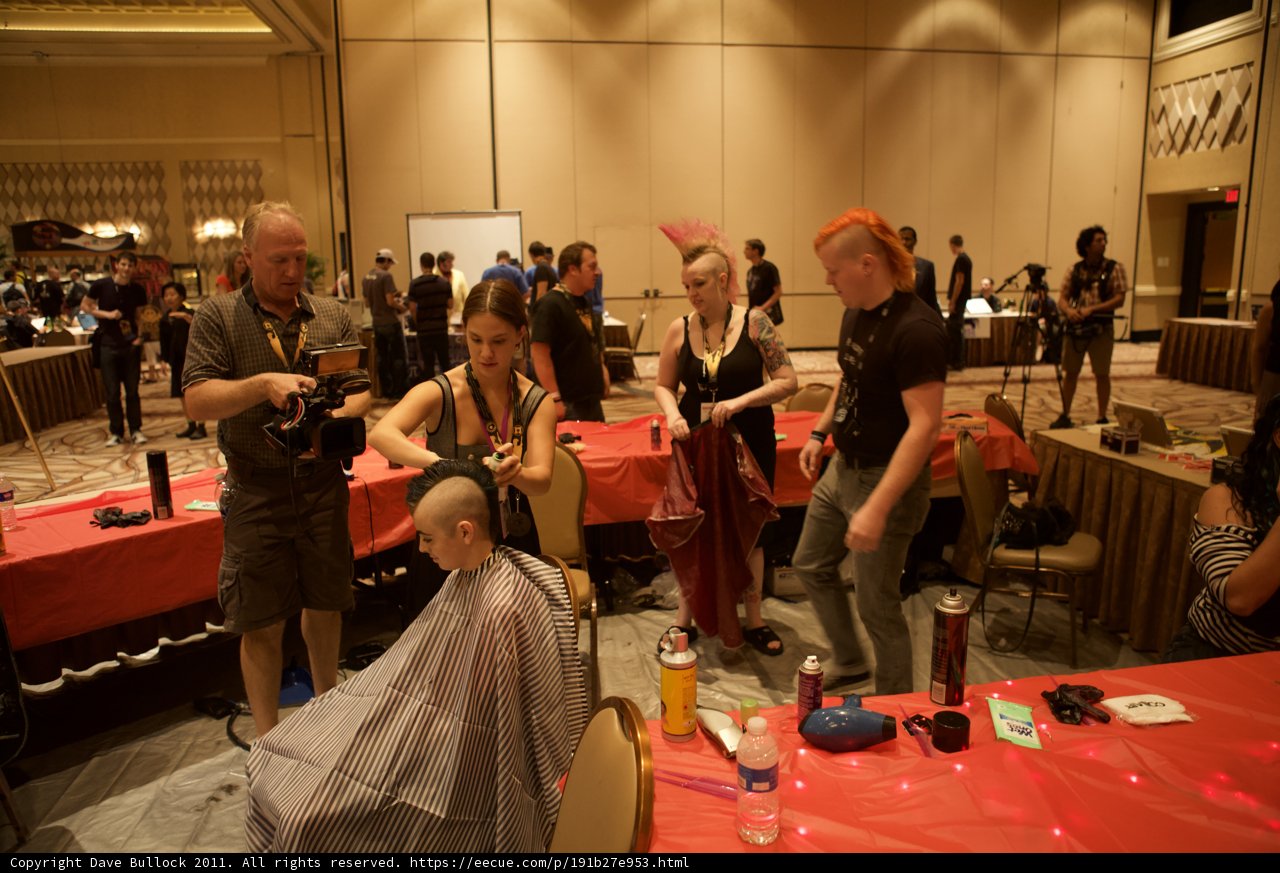 Haircuts at Defcon Convention