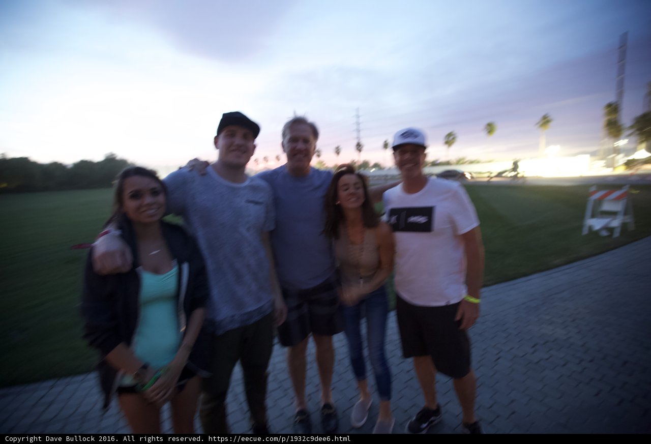 Group photo with John Elway at Coachella