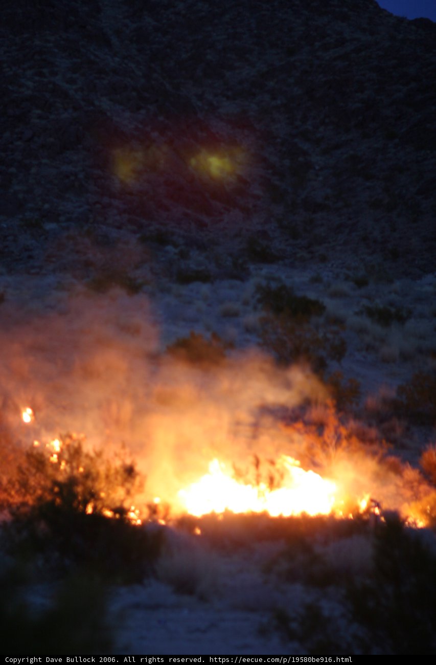 Night Blaze in the Desert